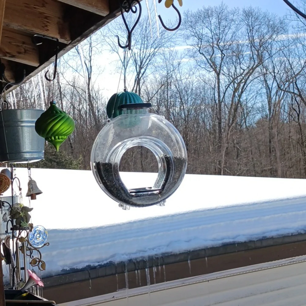 Transparent Hanging Bird Feeder